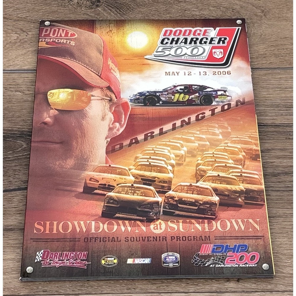 2006 Dodge Charger 500 Darlington Race Program Holder Inserts Complete NASCAR